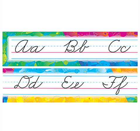 Color Splash Alphabet Line Zaner-Bloser Cursive | Alphabet Lines